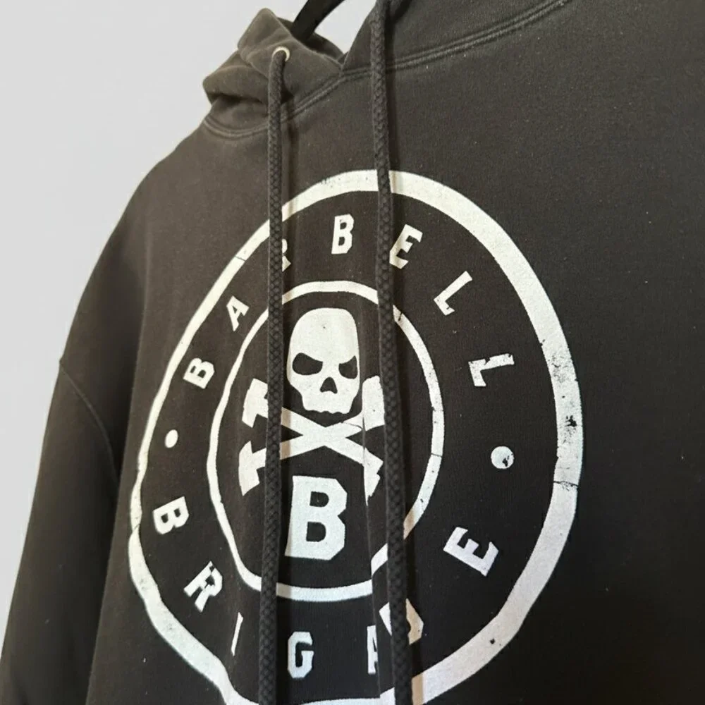 Barbell Brigade - Men's Vintage No Limits Hoodie Large Black